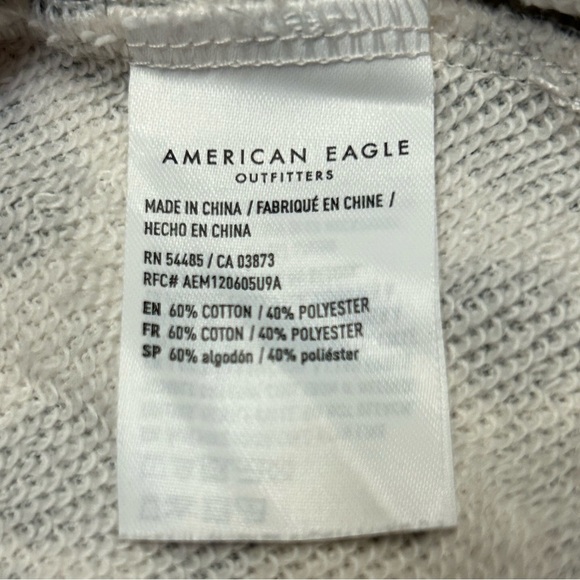 American Eagle Cheetah Crewneck Oversized Jegging Fit. Slit Sides. Women’s Small - Picture 10 of 15